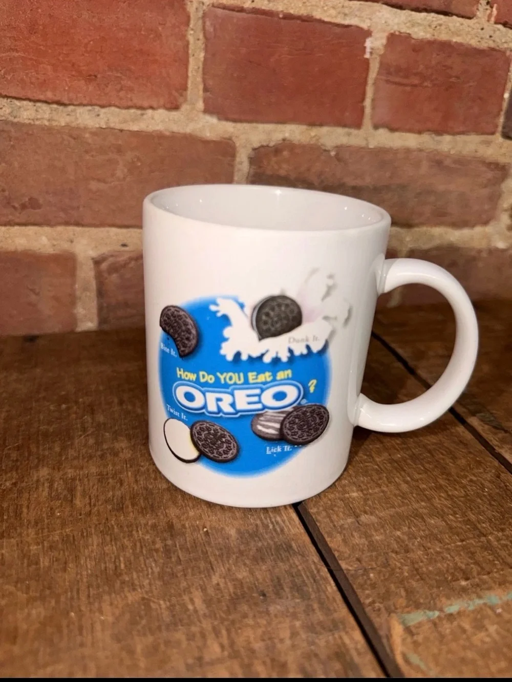 Oreo Ceramic Tray and Mug Set - White & Blue Cookie Holder